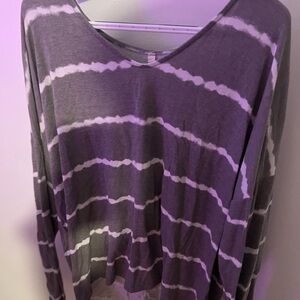 Striped Dark Purple and White Sweater